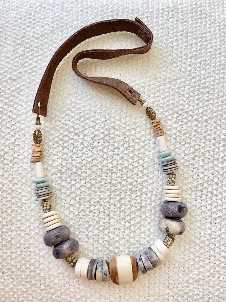 Inlaid Blue Necklace