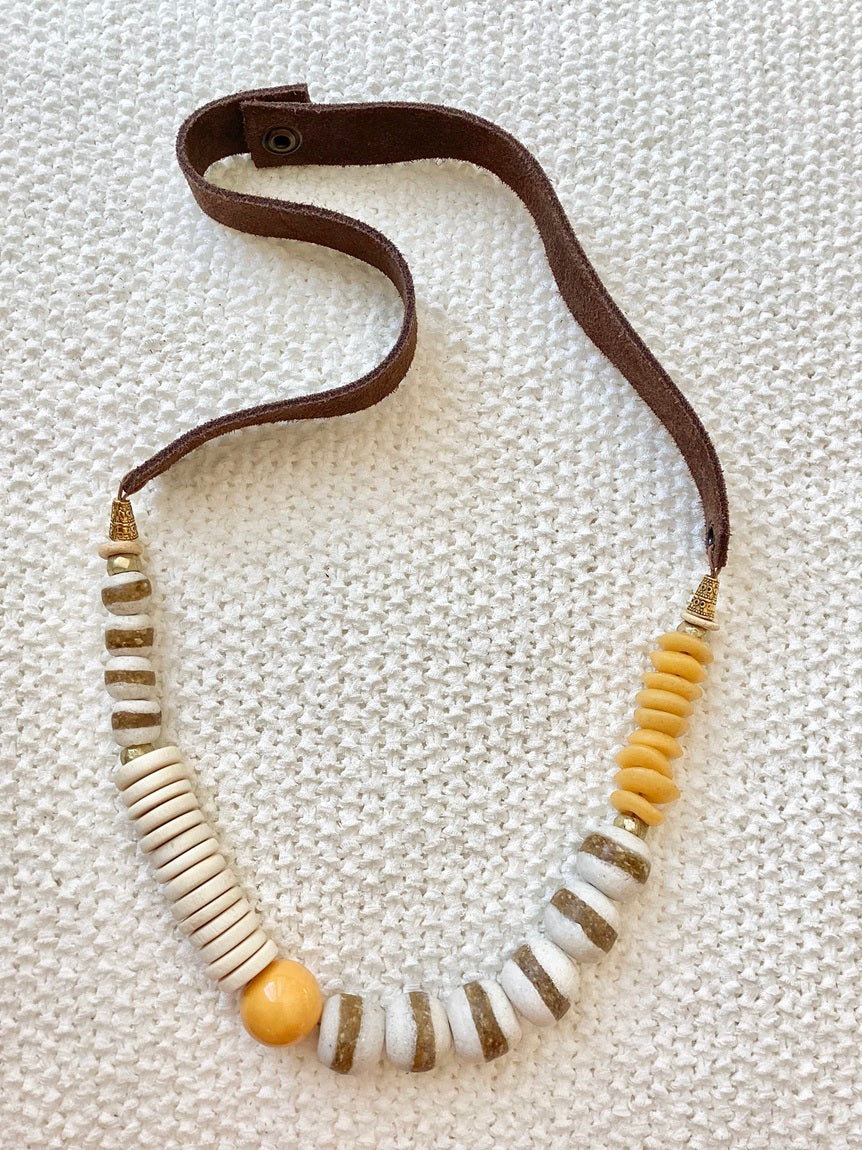 Stripe Yellow Necklace