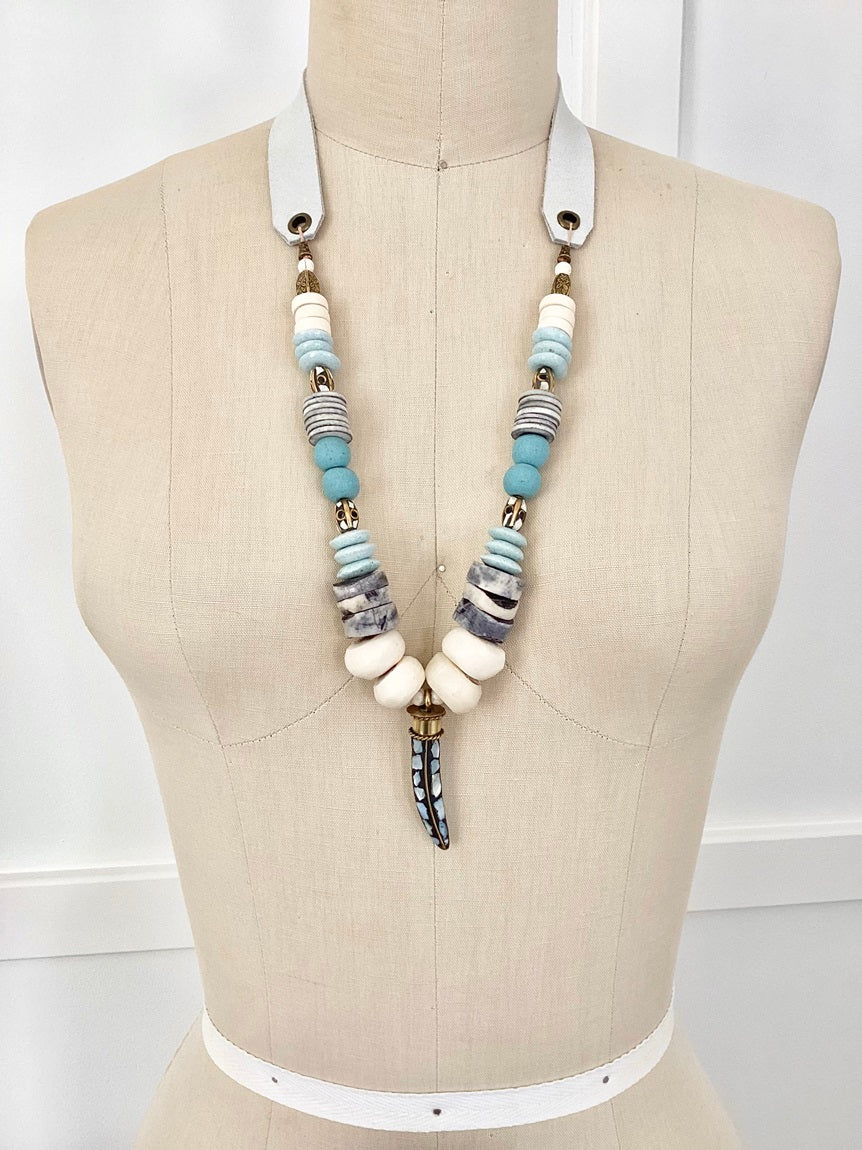 Azure Blue Pendant Necklace