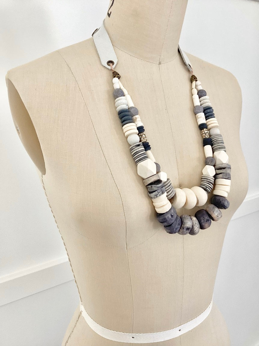 Blue Double-layered Necklace