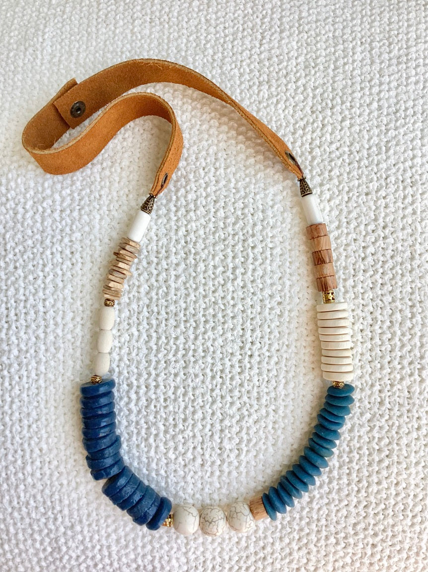 Ivory and Teal Necklace