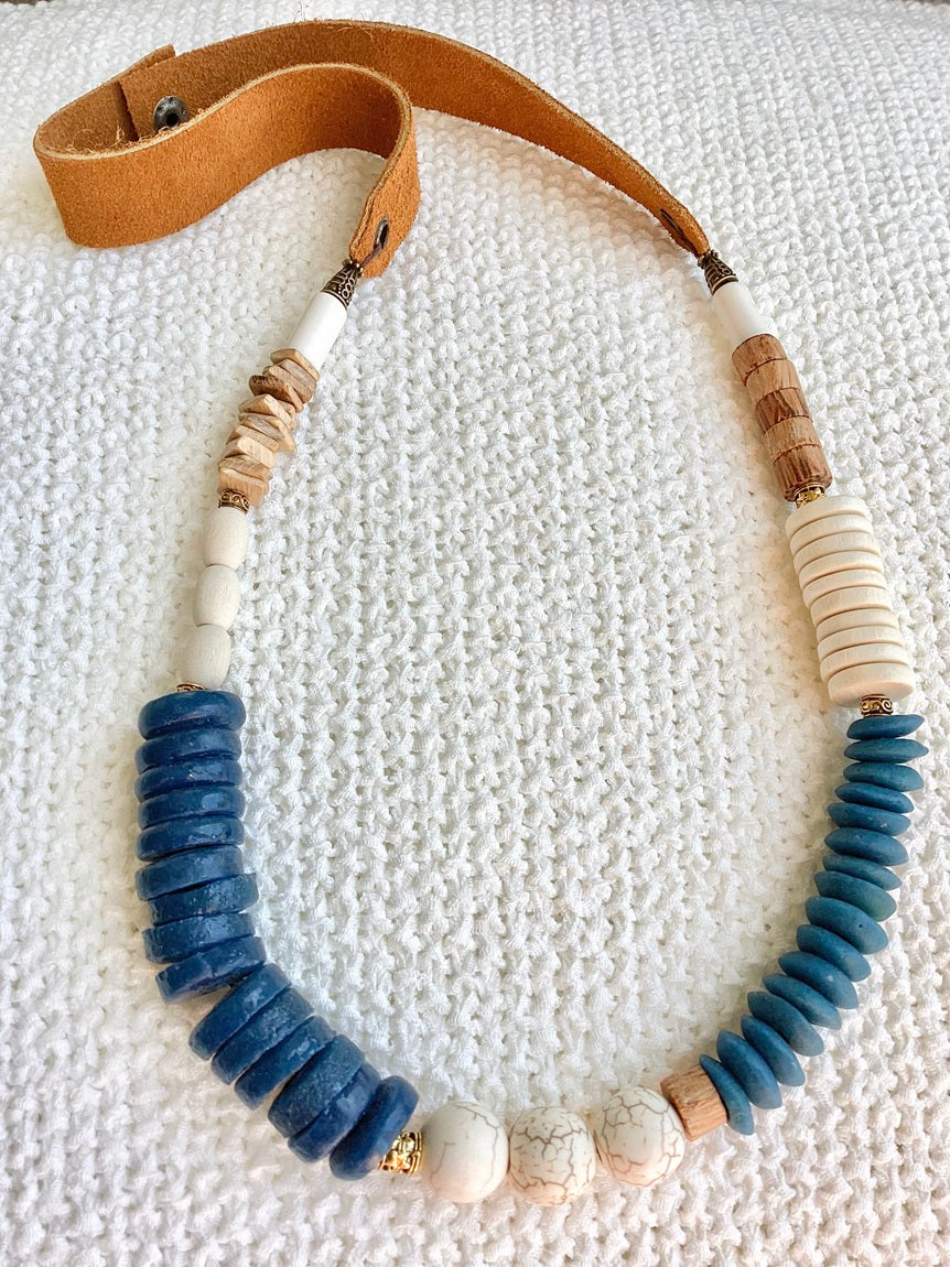 Ivory and Teal Necklace