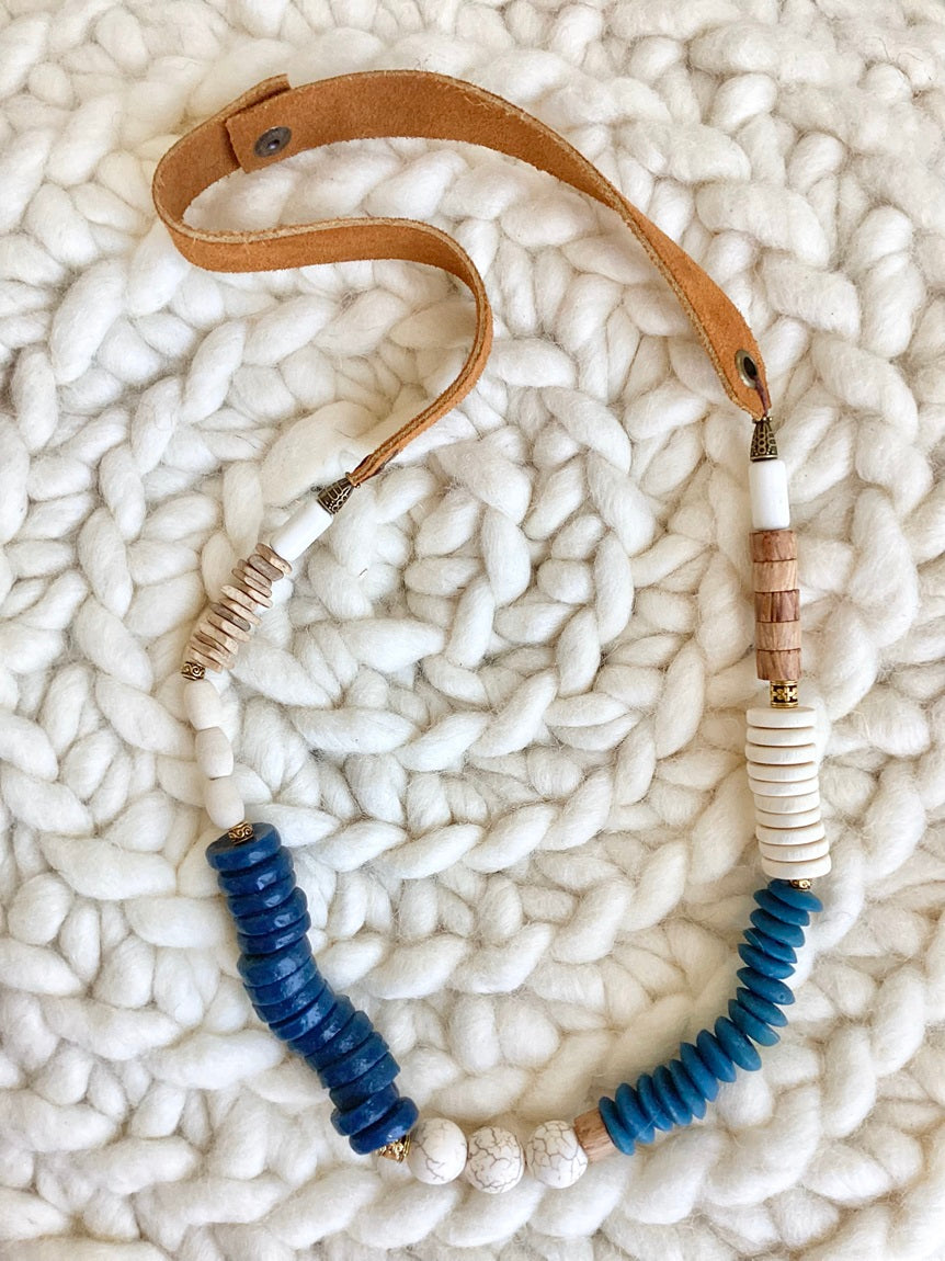 Ivory and Teal Necklace