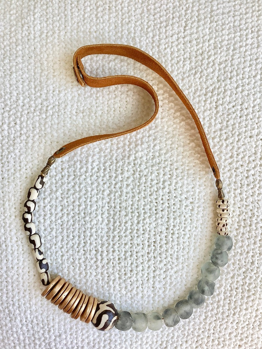 Grey Mist & Zebra Necklace