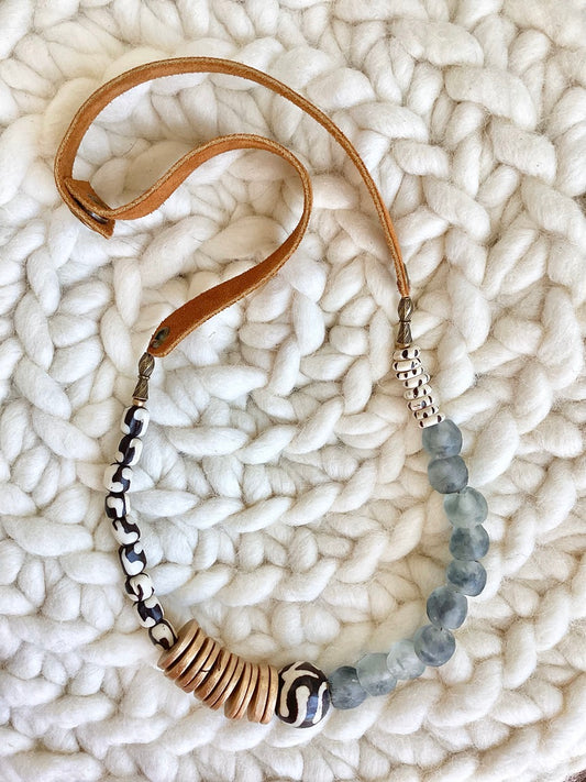 Grey Mist & Zebra Necklace