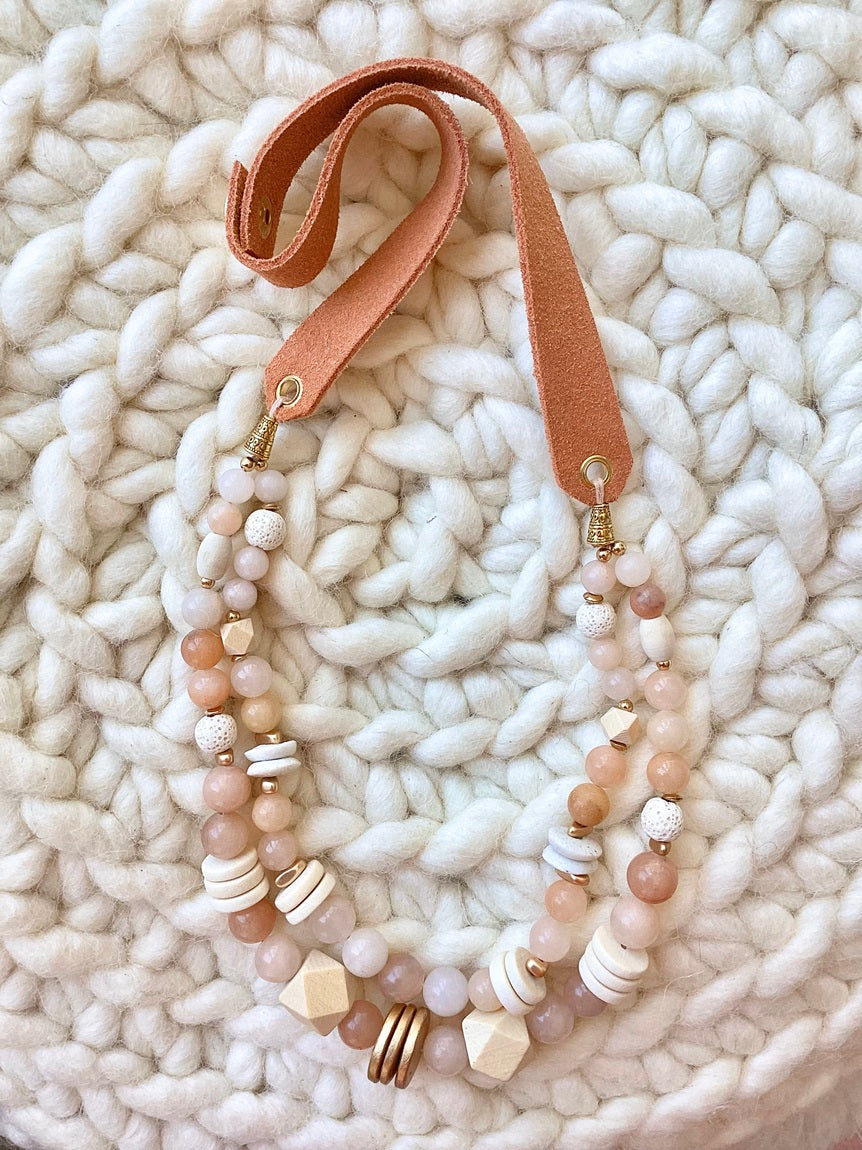 Peach Double-layered Necklace