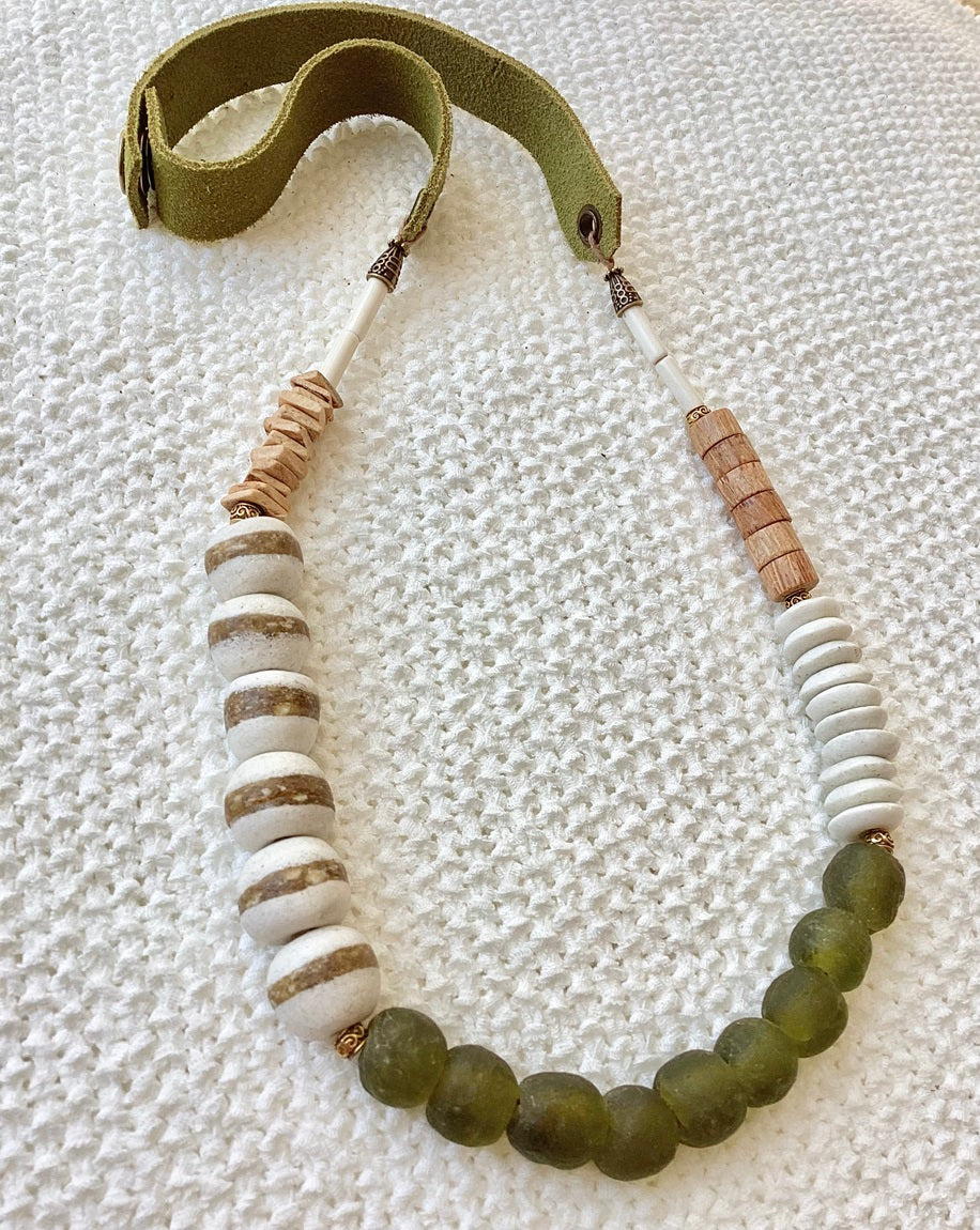 Green Stripe Necklace