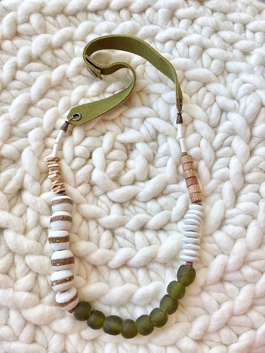 Green Stripe Necklace