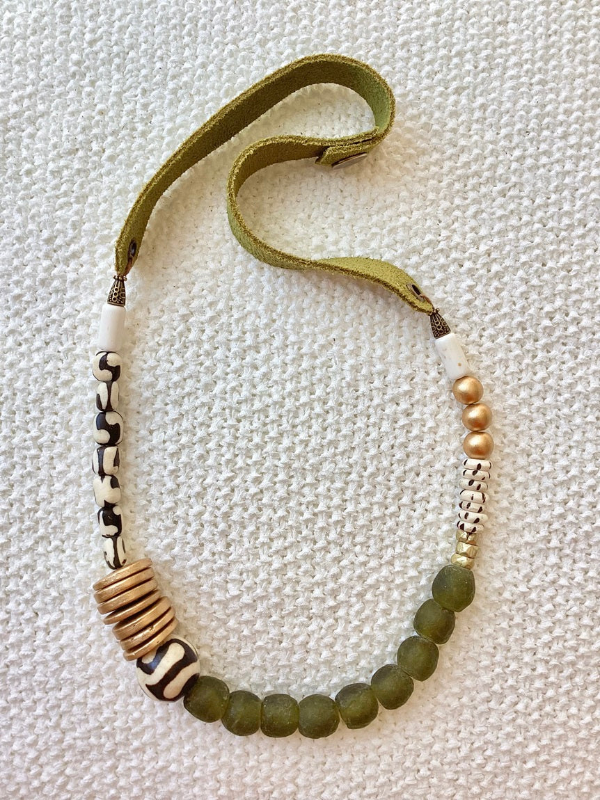 Olive & Gold Necklace