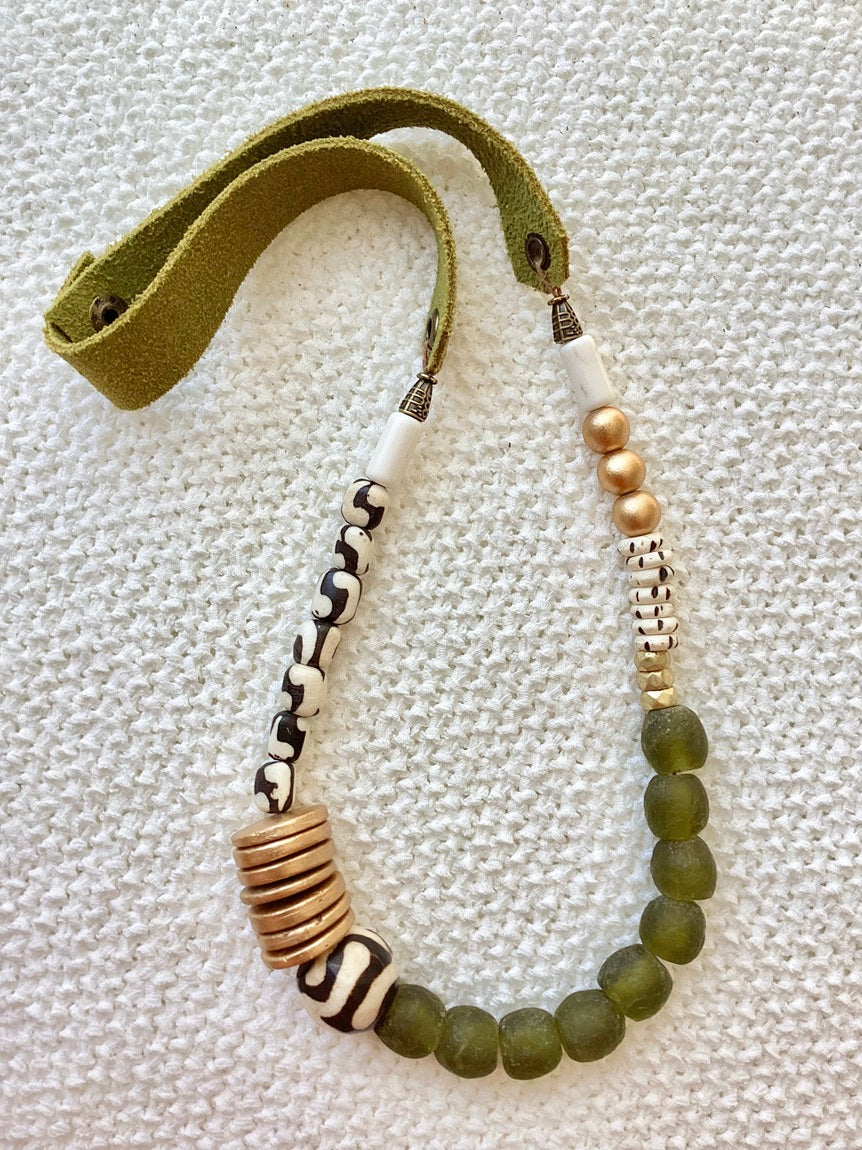 Olive & Gold Necklace