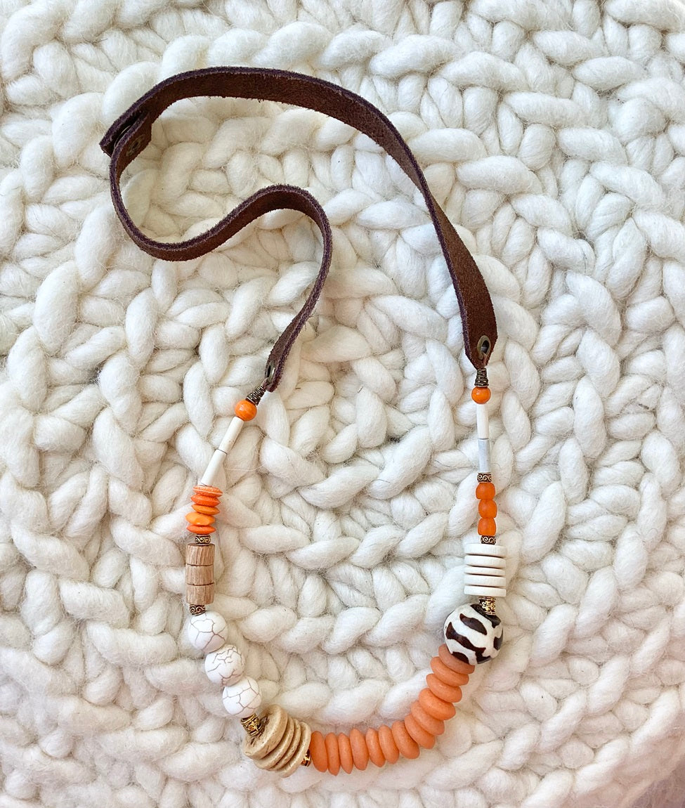 Zebra Tangerine Necklace