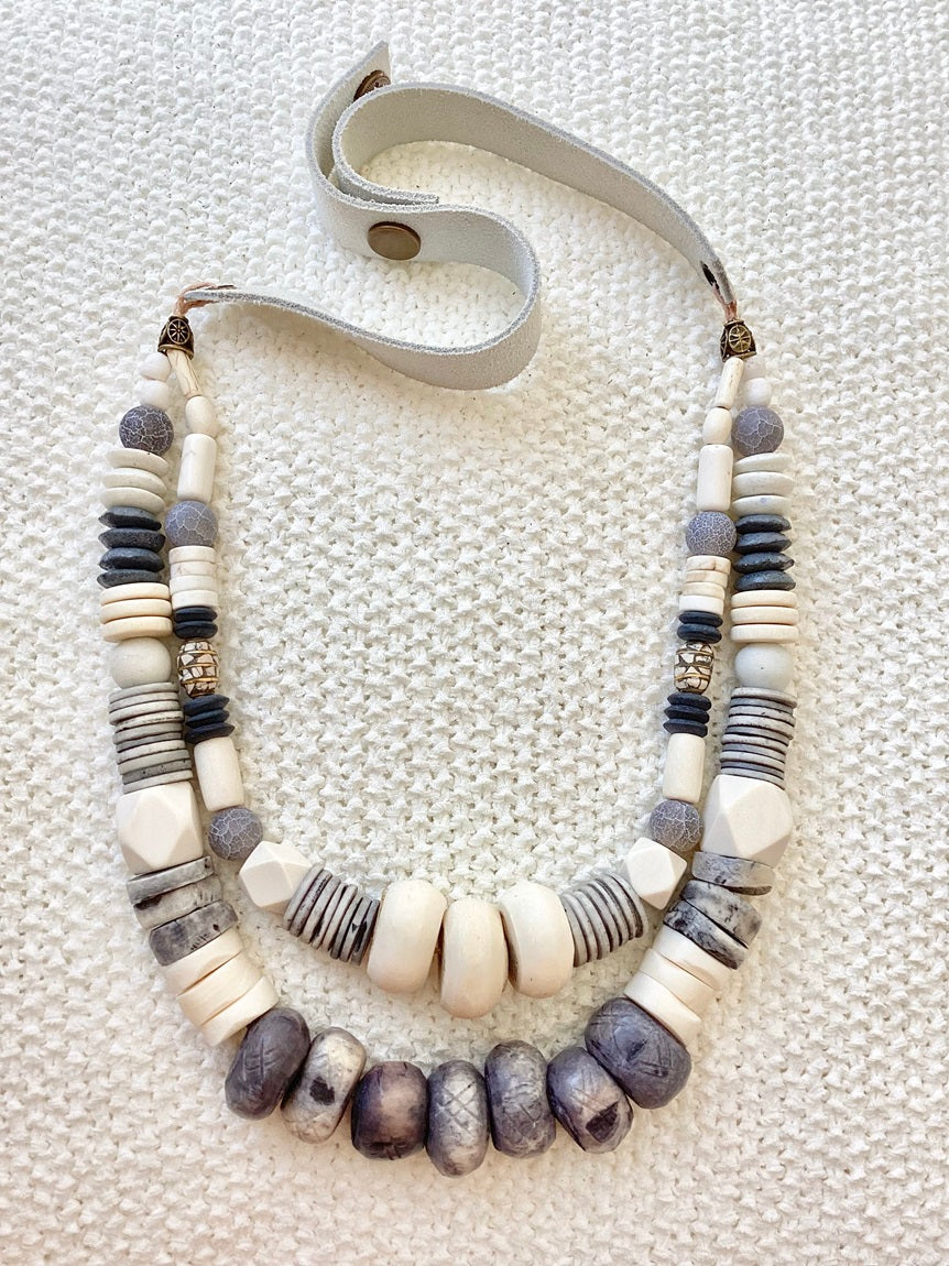 Blue Double-layered Necklace