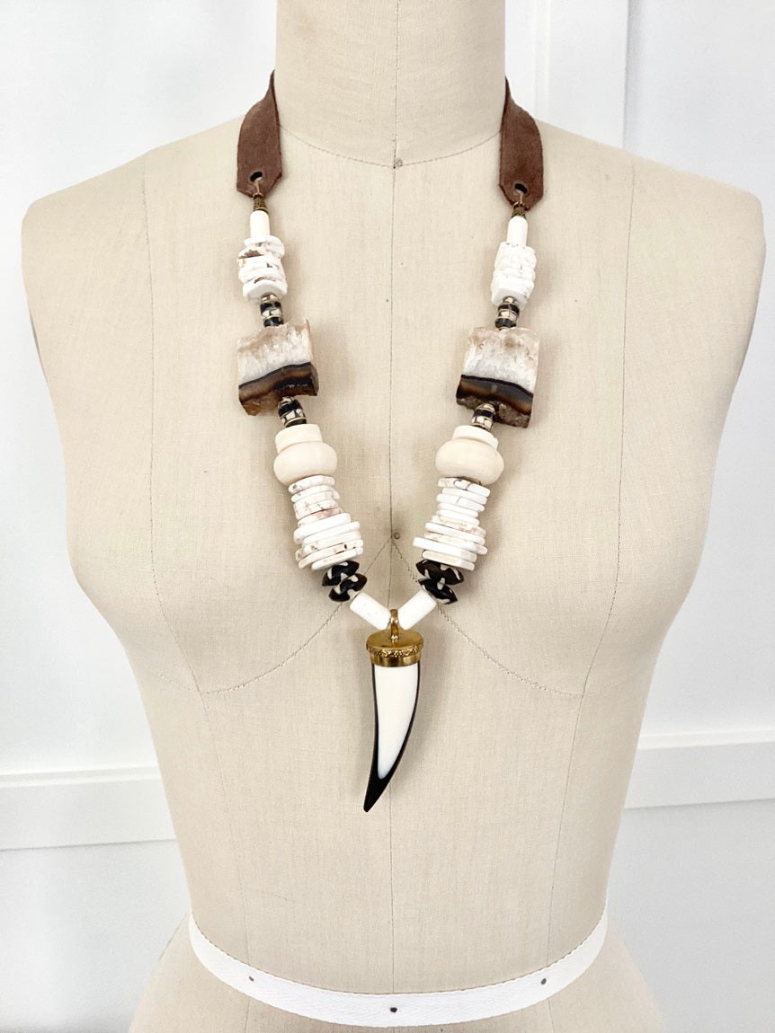 Black & White Pendant Necklace