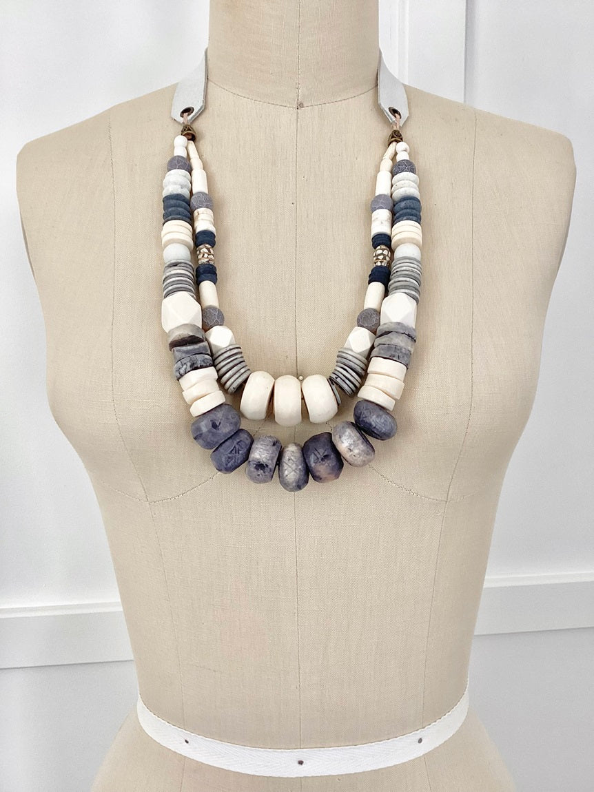 Blue Double-layered Necklace