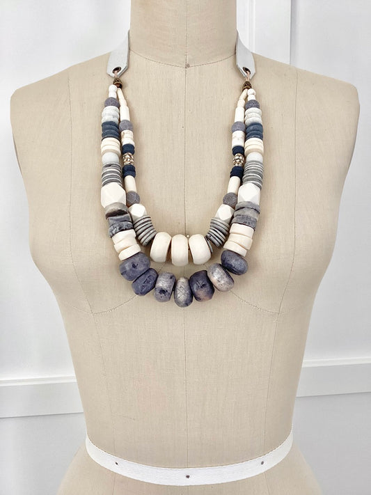 Blue Double-layered Necklace