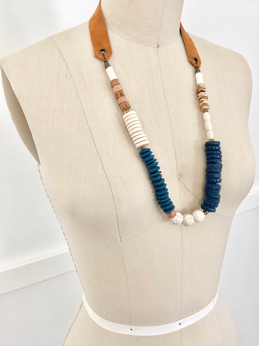 Ivory and Teal Necklace