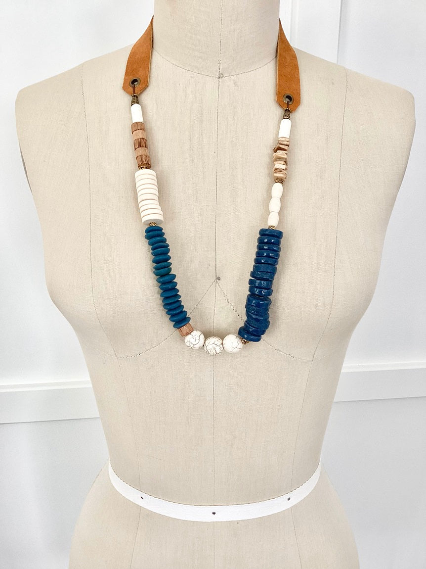 Ivory and Teal Necklace