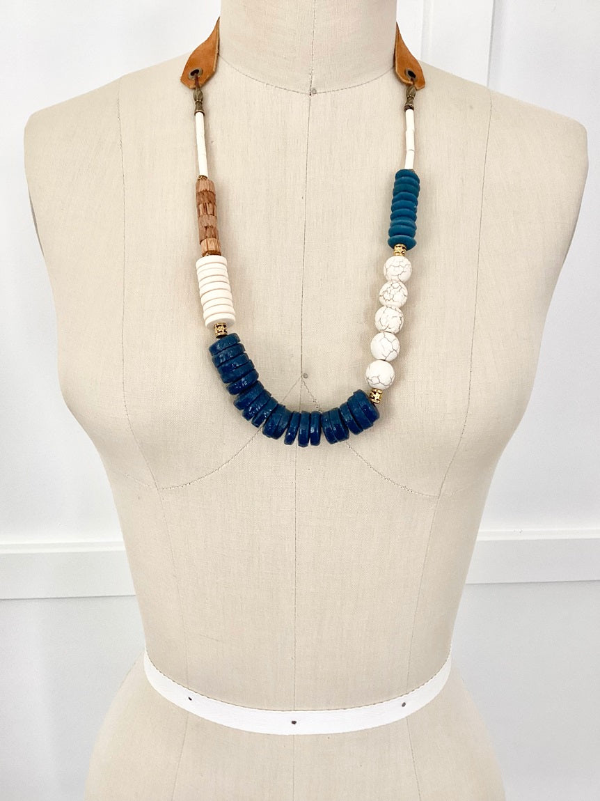 Ivory & Teal Necklace