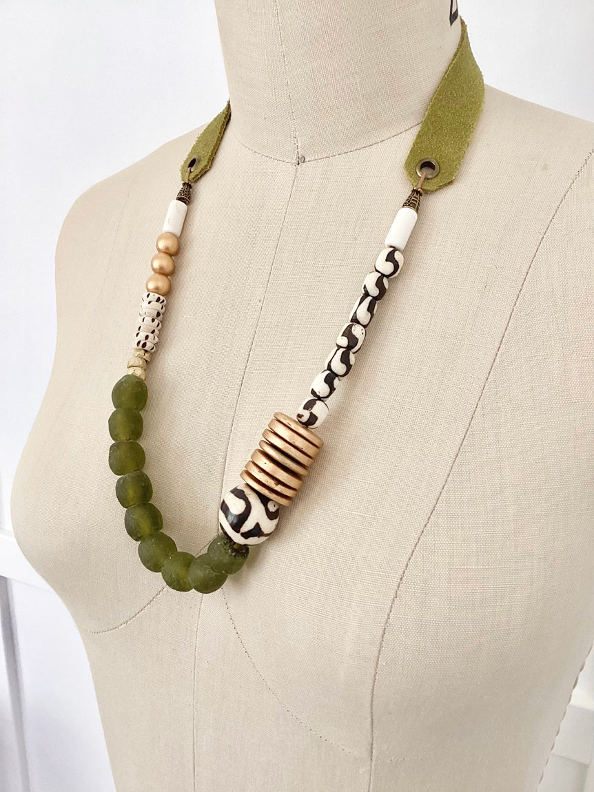 Olive & Gold Necklace