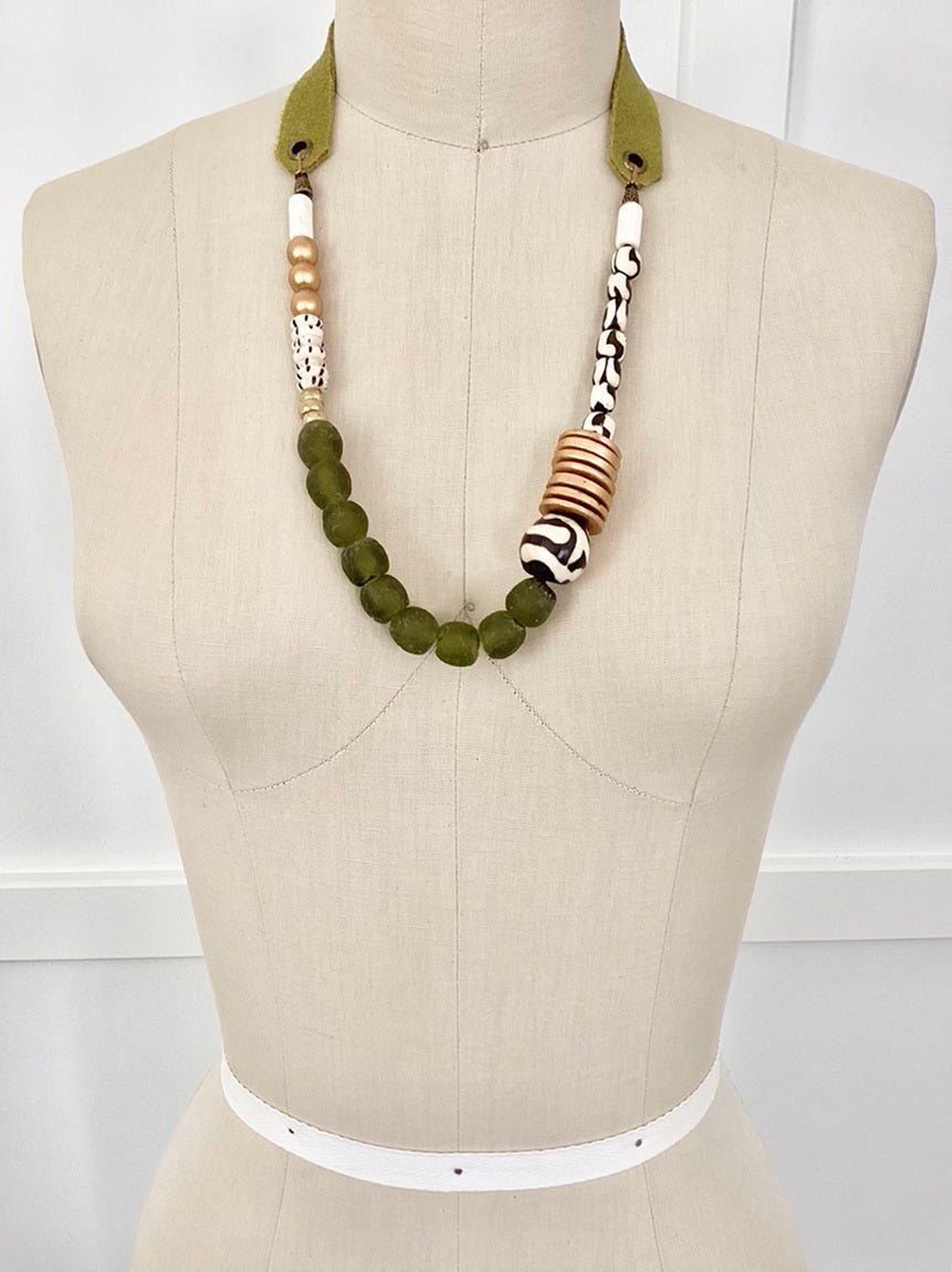 Olive & Gold Necklace