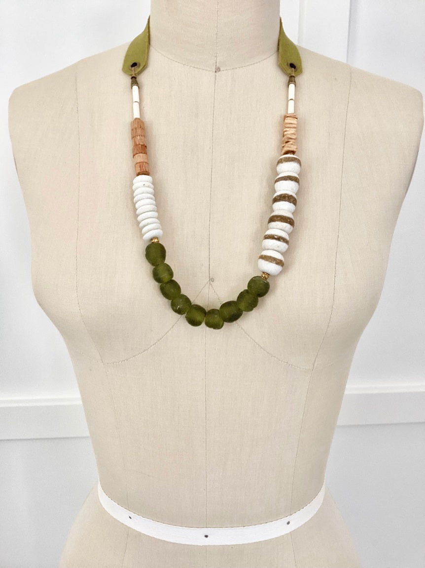 Green Stripe Necklace